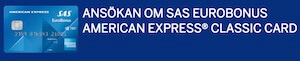 Ansökan SAS EuroBonus American Express Classic Card