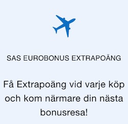 SAS EuroBonus extrapoäng