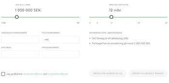 Låneansökan Toborrow